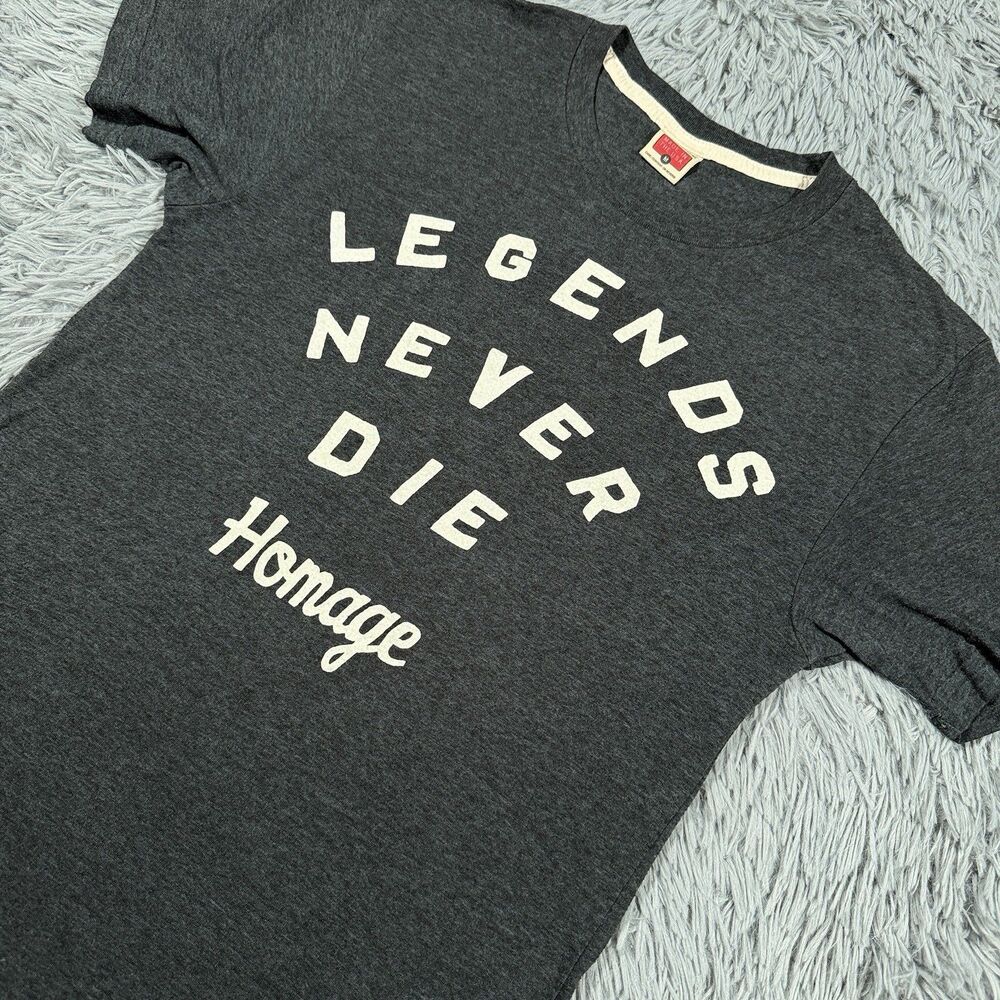 Homage Shirt Medium (Fits Small) Gray The Sandlot Baseball Pullover Tee Mens